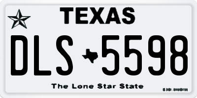 TX license plate DLS5598