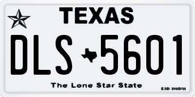 TX license plate DLS5601