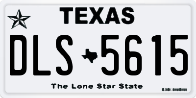 TX license plate DLS5615