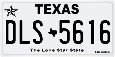 TX license plate DLS5616
