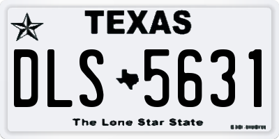 TX license plate DLS5631