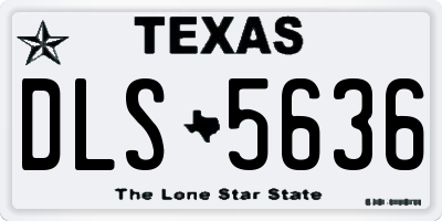 TX license plate DLS5636
