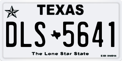 TX license plate DLS5641