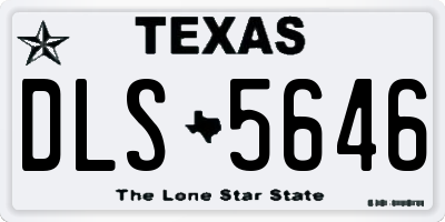 TX license plate DLS5646