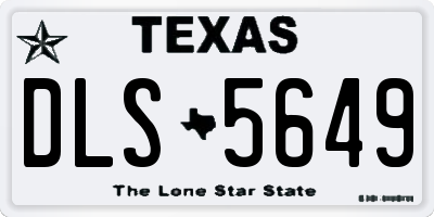 TX license plate DLS5649
