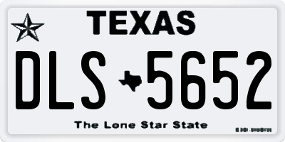 TX license plate DLS5652