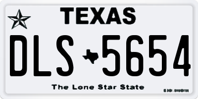 TX license plate DLS5654
