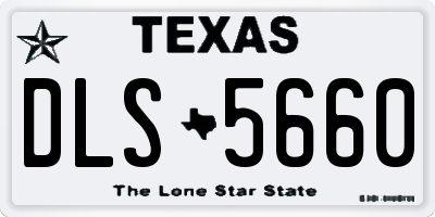 TX license plate DLS5660