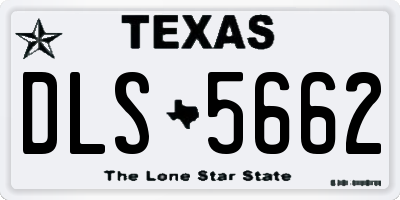TX license plate DLS5662