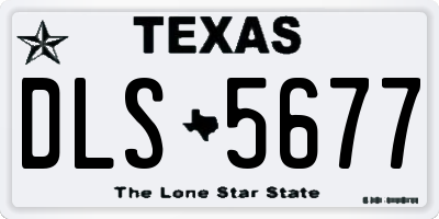 TX license plate DLS5677