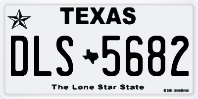TX license plate DLS5682