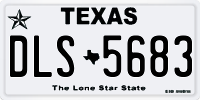 TX license plate DLS5683
