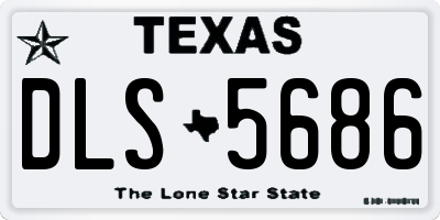 TX license plate DLS5686