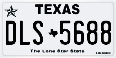 TX license plate DLS5688