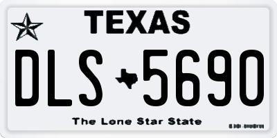 TX license plate DLS5690