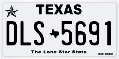 TX license plate DLS5691
