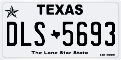 TX license plate DLS5693