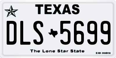 TX license plate DLS5699