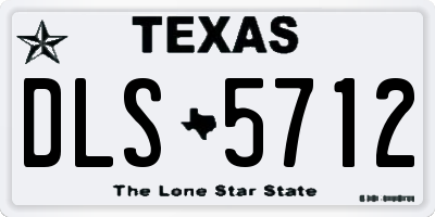 TX license plate DLS5712