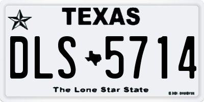 TX license plate DLS5714