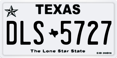 TX license plate DLS5727