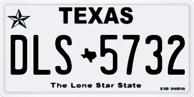 TX license plate DLS5732