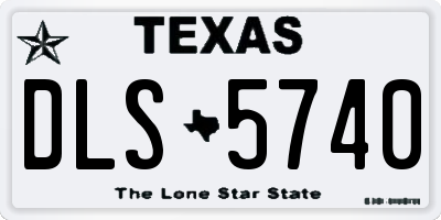 TX license plate DLS5740
