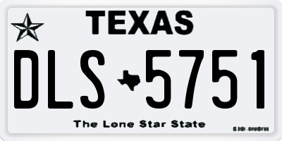 TX license plate DLS5751
