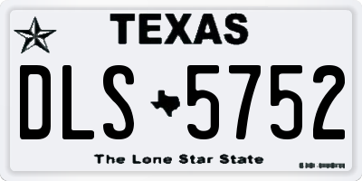 TX license plate DLS5752