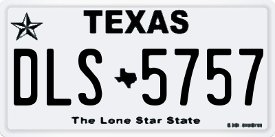 TX license plate DLS5757