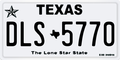 TX license plate DLS5770