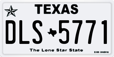 TX license plate DLS5771