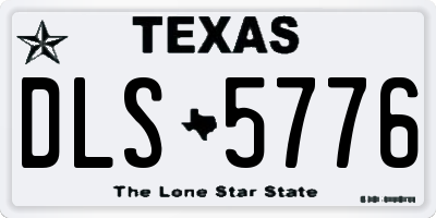TX license plate DLS5776
