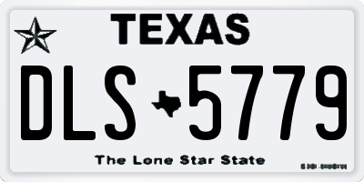 TX license plate DLS5779