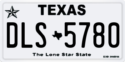 TX license plate DLS5780
