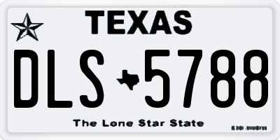 TX license plate DLS5788