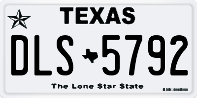 TX license plate DLS5792