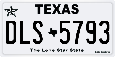 TX license plate DLS5793