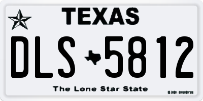 TX license plate DLS5812