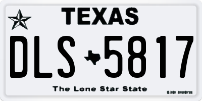 TX license plate DLS5817