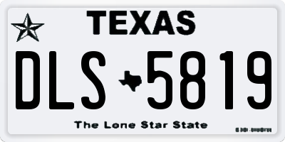 TX license plate DLS5819