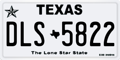 TX license plate DLS5822