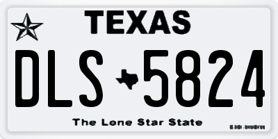 TX license plate DLS5824