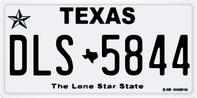 TX license plate DLS5844