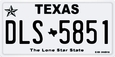 TX license plate DLS5851