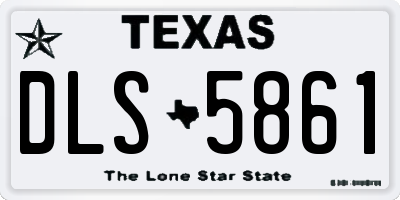 TX license plate DLS5861