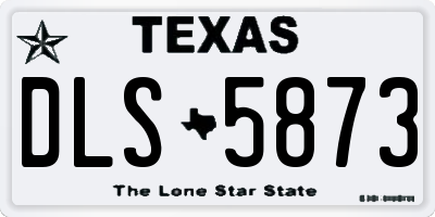 TX license plate DLS5873
