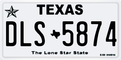 TX license plate DLS5874