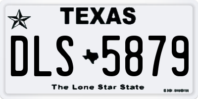 TX license plate DLS5879
