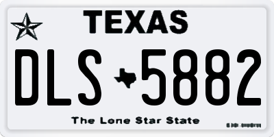 TX license plate DLS5882